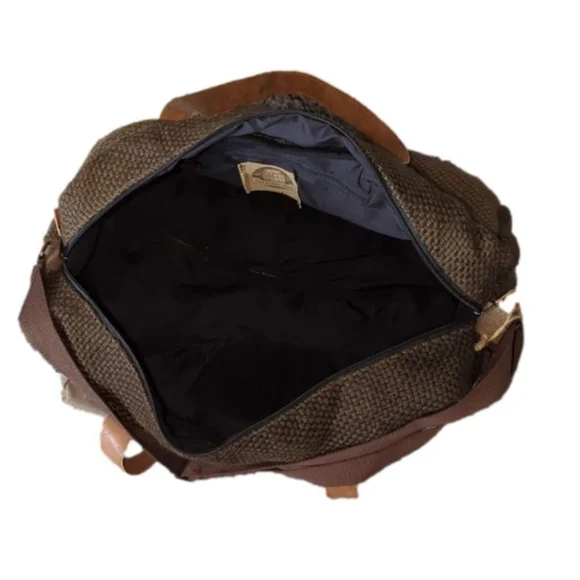 Barrel Shack Brown Mens Duffle Bag Overnight Tote Travel Bag - Picture 6 of 11